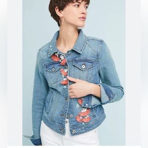 Pilcro and the letterpress Embellished Denim Jacket